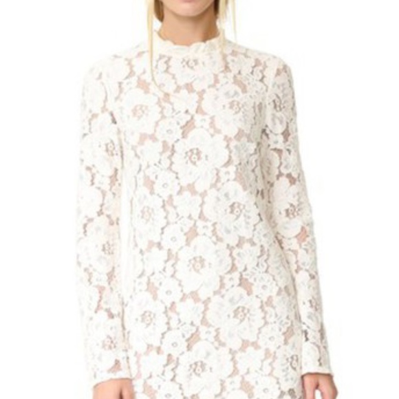 Wayf Dresses & Skirts - Wayf Lace White Long Sleeve Dress Size S